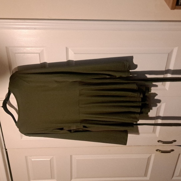 Olive Green Wrap Top Or Dress - Picture 4 of 4